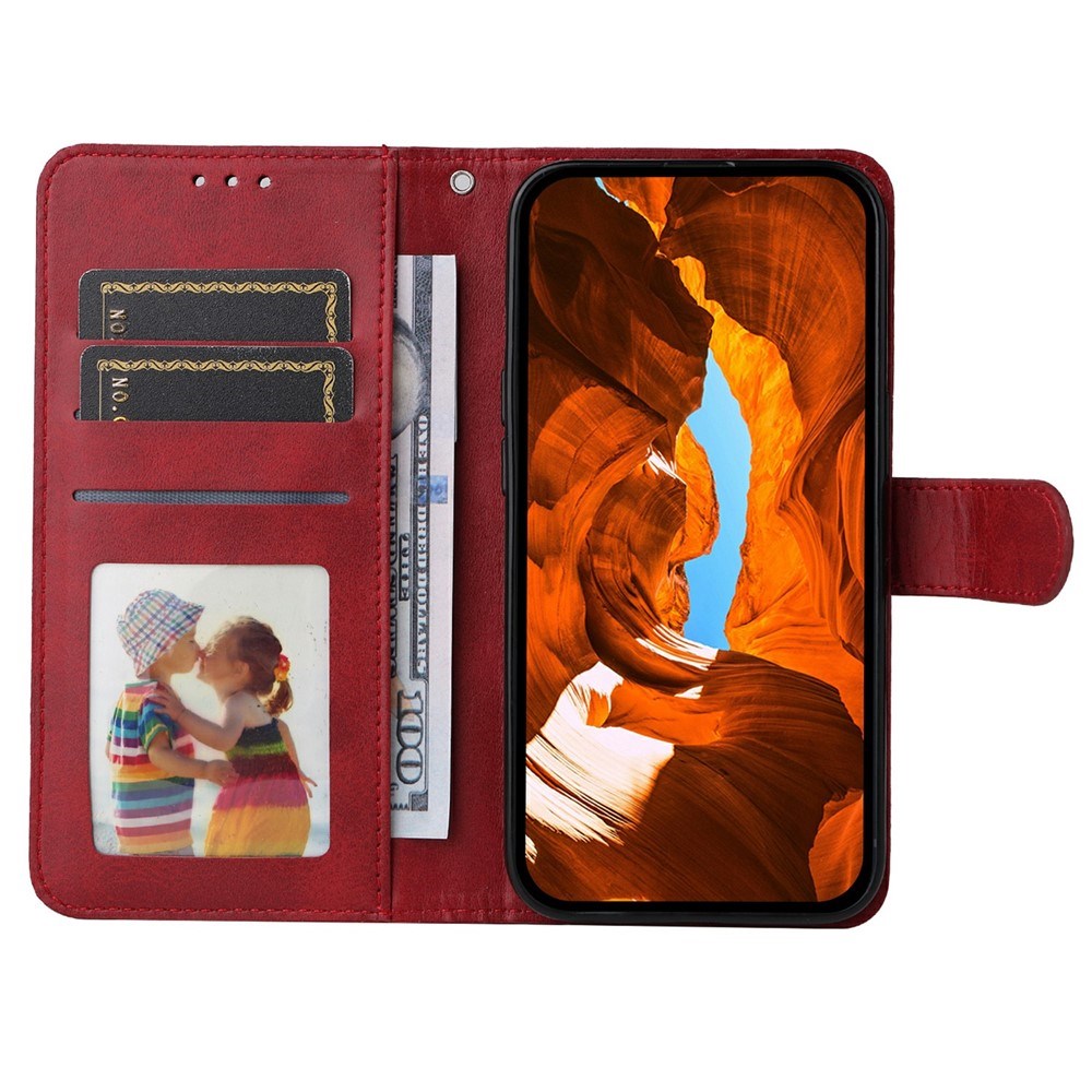 Motorola Edge 60 Neo / 50 Neo / ThinkPhone 25 EIDERWOOD Konstläder Fodral med Rem - Röd
