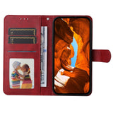 Motorola Edge 60 Neo / 50 Neo / ThinkPhone 25 EIDERWOOD Konstläder Fodral med Rem - Röd