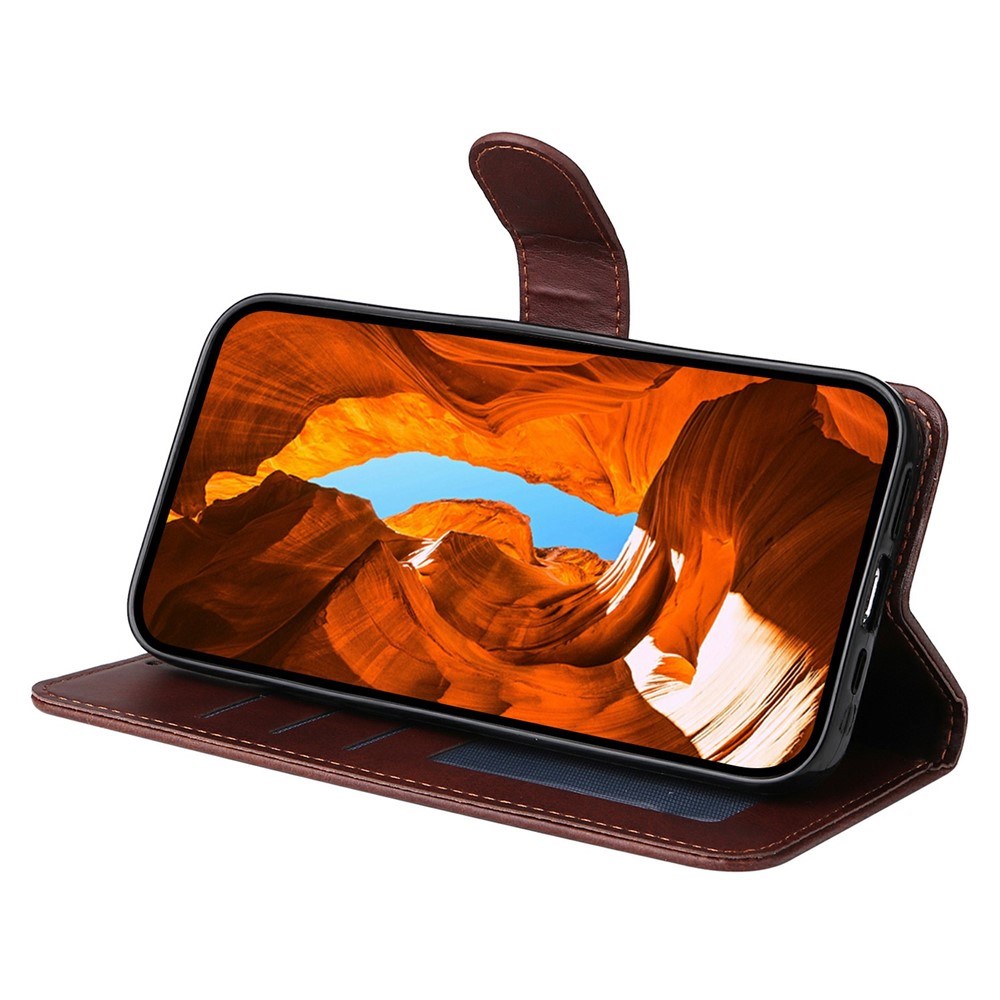 Motorola Edge 60 Neo / 50 Neo / ThinkPhone 25 EIDERWOOD Konstläder Fodral med Rem - Brun