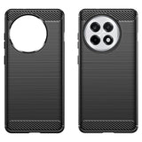 EIDERWOOD OnePlus 13R Brushed Carbon Fiber Flexibel Plast Skal - Svart