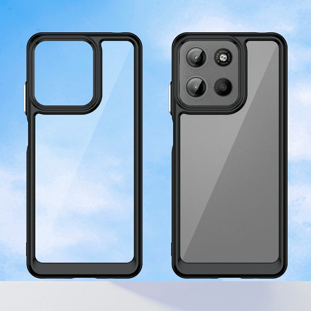 EIDERWOOD Motorola Moto G15 / G05 / E15 Hybrid Plast Skal - Genomskinlig / Svart Kant