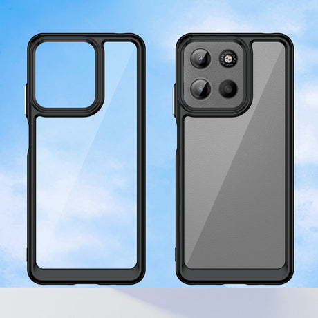 EIDERWOOD Motorola Moto G15 / G05 / E15 Hybrid Plast Skal - Genomskinlig / Svart Kant