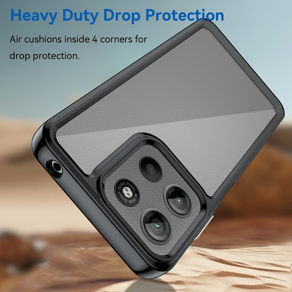 EIDERWOOD Motorola Moto G15 / G05 / E15 Hybrid Plast Skal - Genomskinlig / Svart Kant