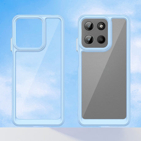 EIDERWOOD Motorola Moto G15 / G05 / E15 Hybrid Plast Skal - Genomskinlig / Blå Kant