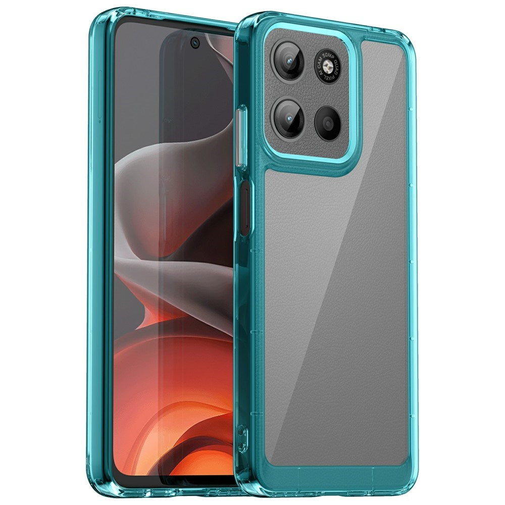 EIDERWOOD Motorola Moto G15 / G05 / E15 Hybrid Plast Skal - Genomskinlig / Turkos