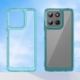 EIDERWOOD Motorola Moto G15 / G05 / E15 Hybrid Plast Skal - Genomskinlig / Turkos