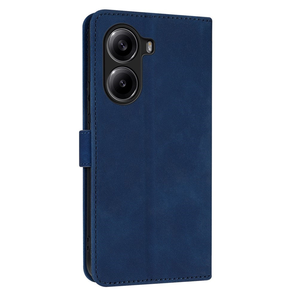 EIDERWOOD Xiaomi Poco X7 Pro Konstläder Flip Fodral m. Korthållare & Ställfunktion - Blå