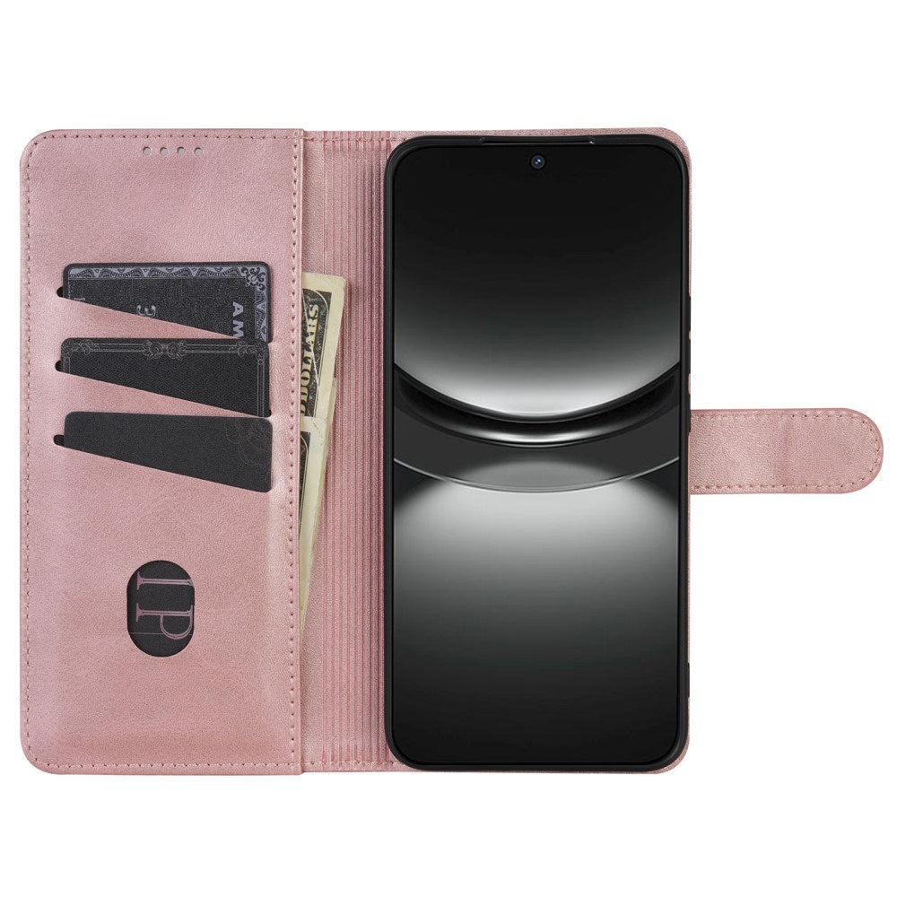 EIDERWOOD Xiaomi Poco X7 Pro Konstläder Flip Fodral m. Korthållare & Ställfunktion - Rose Gold