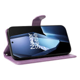 EIDERWOOD OnePlus 13R Fodral med Graverat Motiv - Korthållare och Stativfunktion - Lila