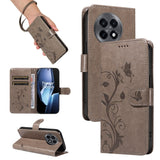 EIDERWOOD OnePlus 13R Fodral med Graverat Motiv - Korthållare och Stativfunktion - Grå