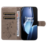 EIDERWOOD OnePlus 13R Fodral med Graverat Motiv - Korthållare och Stativfunktion - Grå