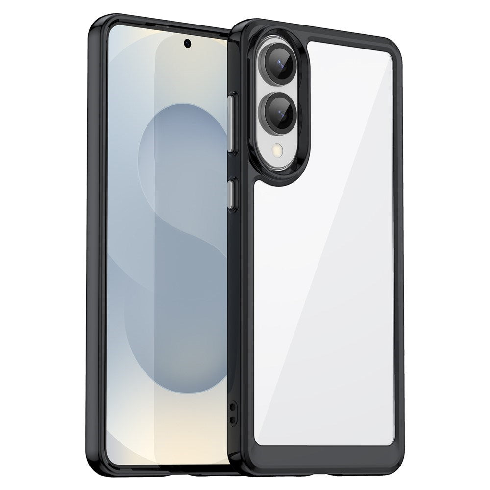 EIDERWOOD Samsung Galaxy S25 Edge Hybrid Plast Skal - Genomskinlig / Svart