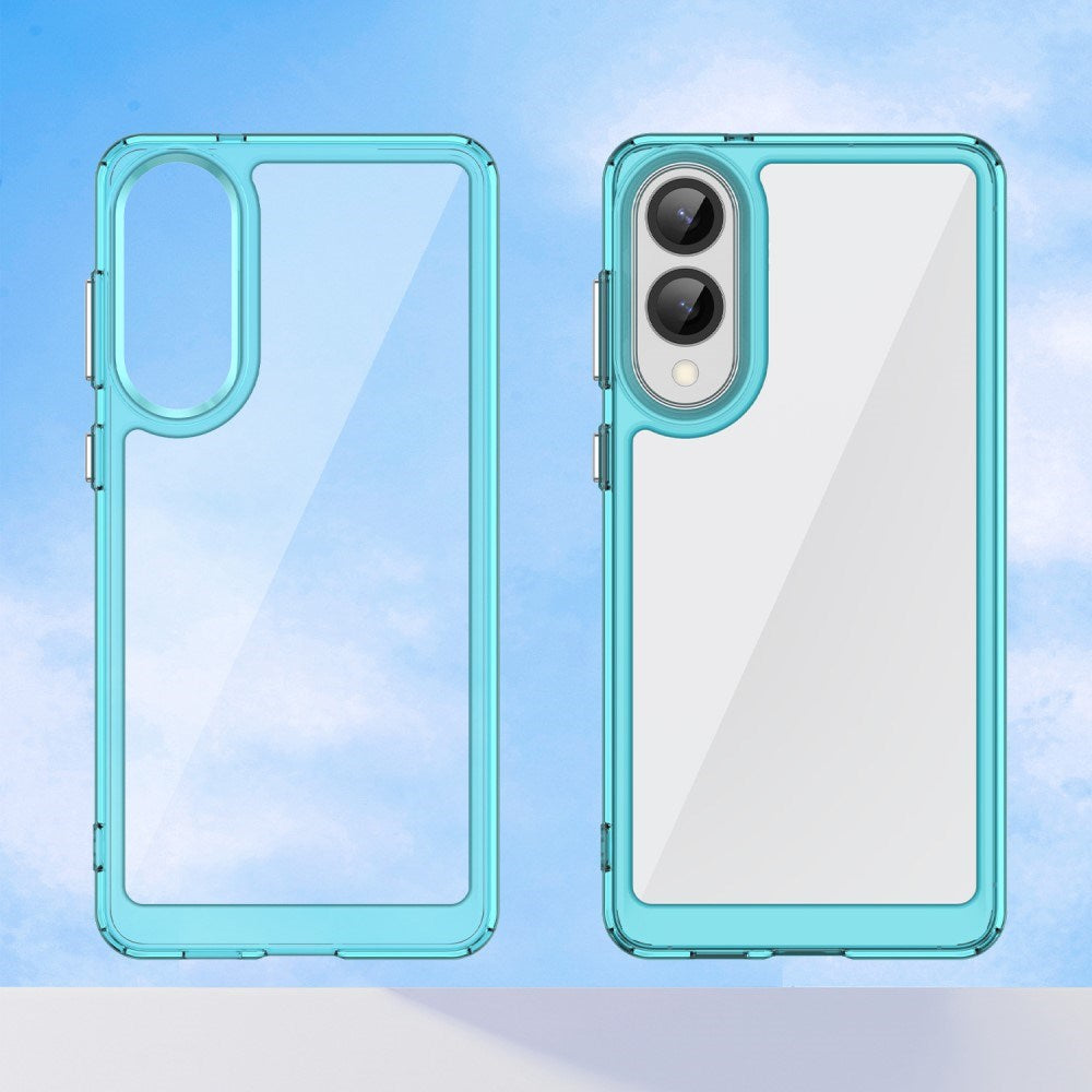 EIDERWOOD Samsung Galaxy S25 Edge Hybrid Plast Skal - Genomskinlig / Turkos