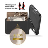 iPhone 17e / 16e DUX DUCIS Skal med Korthållare & RFID-Blockering - MagSafe Kompatibel - Svart