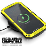 iPhone 17e / 16e R-JUST Hybrid Robust Skal m. Inbyggt Skärmskydd & Kickstand - Gul