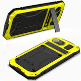 iPhone 17e / 16e R-JUST Hybrid Robust Skal m. Inbyggt Skärmskydd & Kickstand - Gul