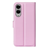 EIDERWOOD Samsung Galaxy S25 Edge Litchi Konstläder Fodral med Plånbok - Rosa