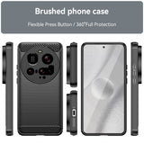 EIDERWOOD Xiaomi 15 Ultra Brushed Carbon Fiber Flexibelt Plast Skal - Svart