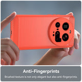 EIDERWOOD Xiaomi 15 Ultra Brushed Carbon Fiber Flexibelt Plast Skal - Röd