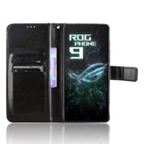 EIDERWOOD Asus ROG Phone 9 (5G) / 9 Pro (5G) Konstläder Flip Fodral m. Korthållare & Ställfunktion - Svart