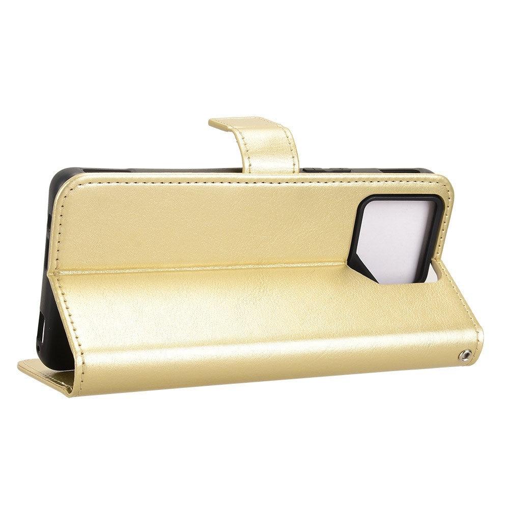 EIDERWOOD Asus ROG Phone 9 (5G) / 9 Pro (5G) Konstläder Flip Fodral m. Korthållare & Ställfunktion - Guld