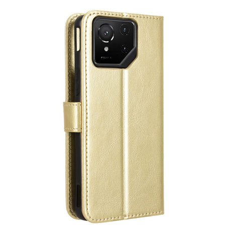 EIDERWOOD Asus ROG Phone 9 (5G) / 9 Pro (5G) Konstläder Flip Fodral m. Korthållare & Ställfunktion - Guld