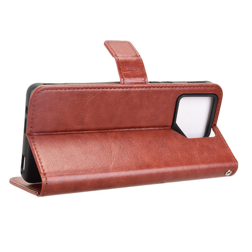 EIDERWOOD Asus ROG Phone 9 (5G) / 9 Pro (5G) Konstläder Flip Fodral m. Korthållare & Ställfunktion - Brun