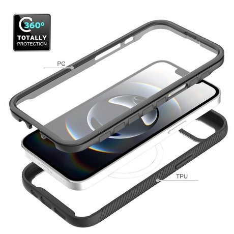 EIDERWOOD iPhone 16e 2-i-1 Skal med Inbyggt Skärmskydd - Blå