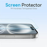 NORTHJO iPhone 16 Plus 360° Skyddsset med Kameralinsskydd & Skärmskydd & Hybrid Skal - MagSafe Kompatibel - Genomskinlig