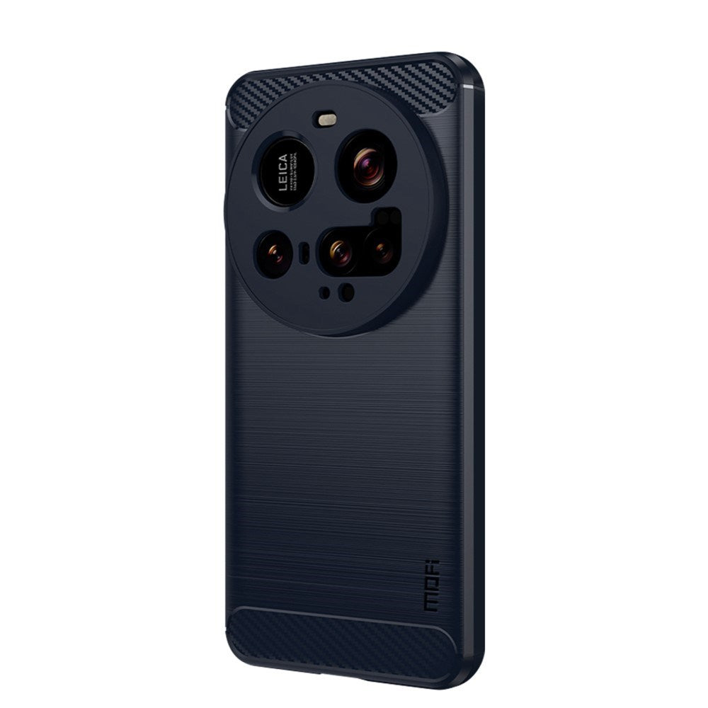 Mofi Xiaomi 15 Ultra Brushed Carbon Fiber Plast Skal - Blå
