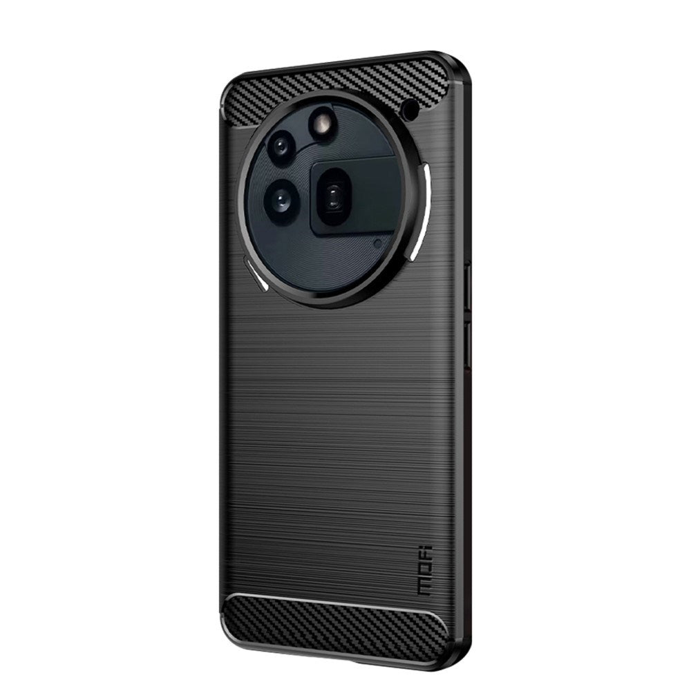 Nothing Phone (3a) Pro Mofi Brushed Carbon Fiber Flexibel Plast Skal - Svart