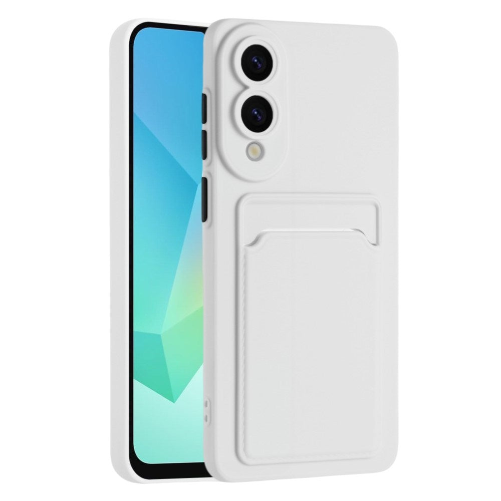 EIDERWOOD Samsung Galaxy S25 Edge Flexibelt Plast Skal med Korthållare - Vit