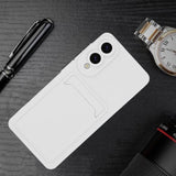 EIDERWOOD Samsung Galaxy S25 Edge Flexibelt Plast Skal med Korthållare - Vit