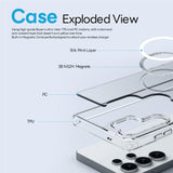 NORTHJO Samsung Galaxy S25 Ultra 360° Skyddsset med Skärmskydd & Hybrid Skal - MagSafe Kompatibel - Genomskinlig