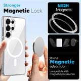 NORTHJO Samsung Galaxy S25 Ultra 360° Skyddsset med Skärmskydd & Hybrid Skal - MagSafe Kompatibel - Genomskinlig