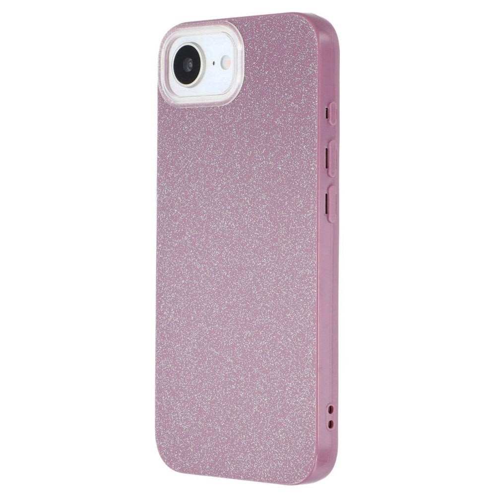 EIDERWOOD IPhone 16e Flexibelt Plast Skal med Glitter - Rosa