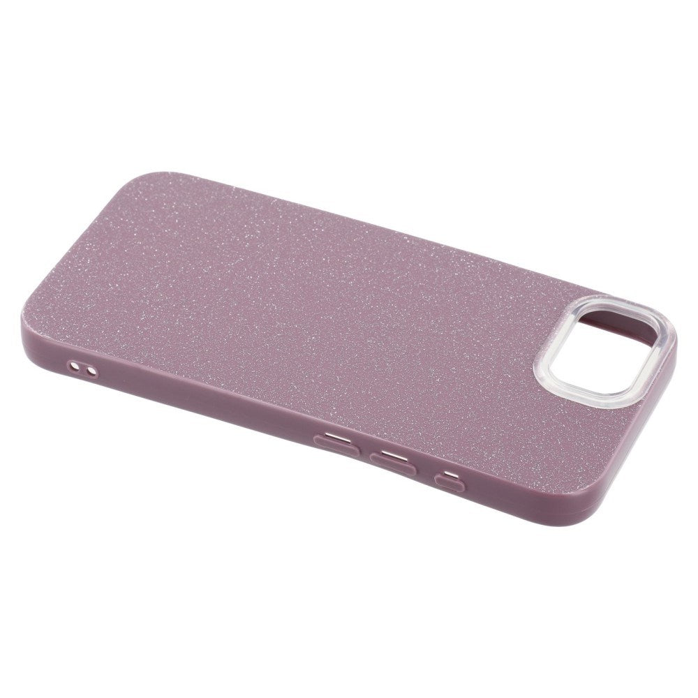 EIDERWOOD IPhone 16e Flexibelt Plast Skal med Glitter - Rosa