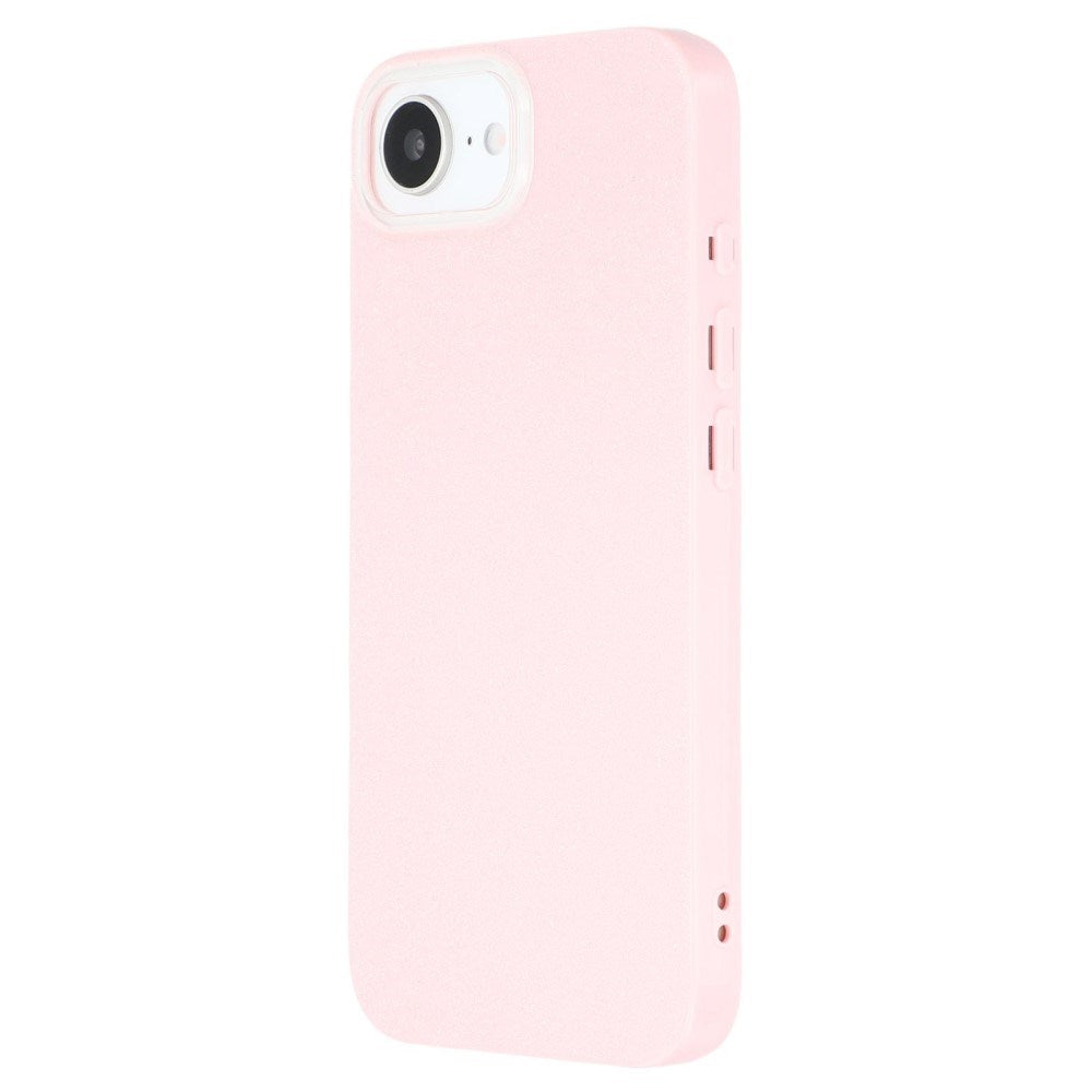 EIDERWOOD IPhone 16e Flexibelt Plast Skal med Glitter - Rosa