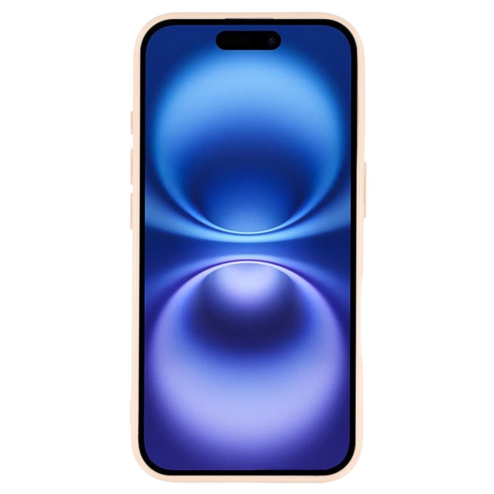 EIDERWOOD IPhone 16 Flexibelt Plast Skal med Glitter - Beige