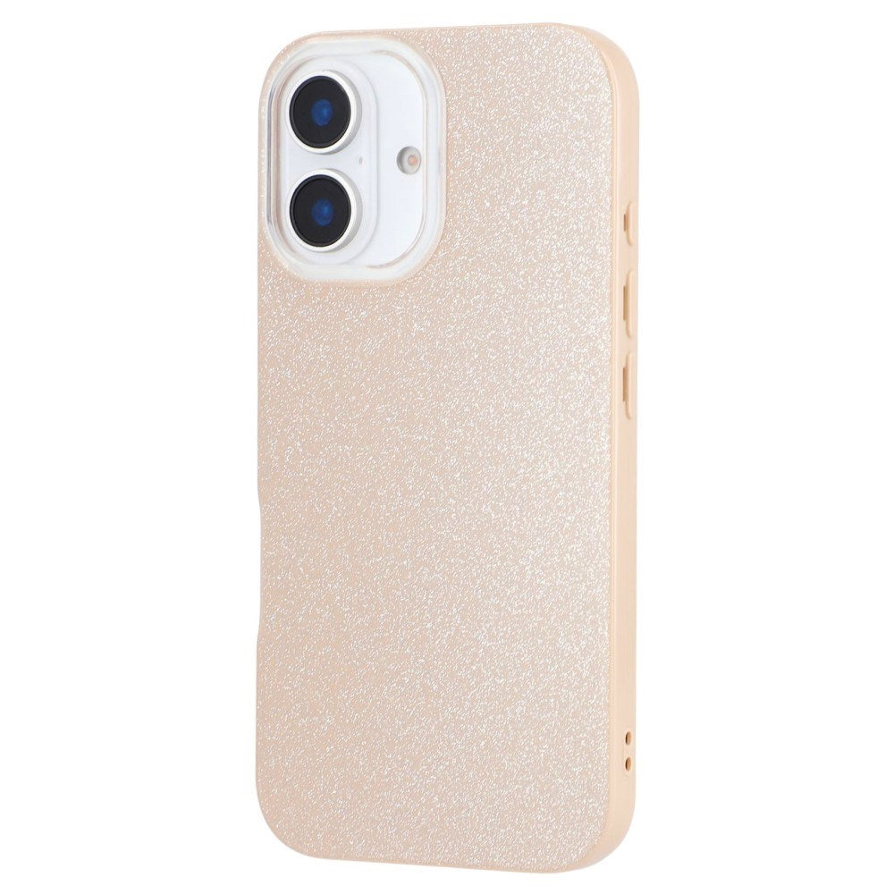 EIDERWOOD IPhone 16 Flexibelt Plast Skal med Glitter - Beige
