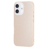 EIDERWOOD IPhone 16 Flexibelt Plast Skal med Glitter - Beige