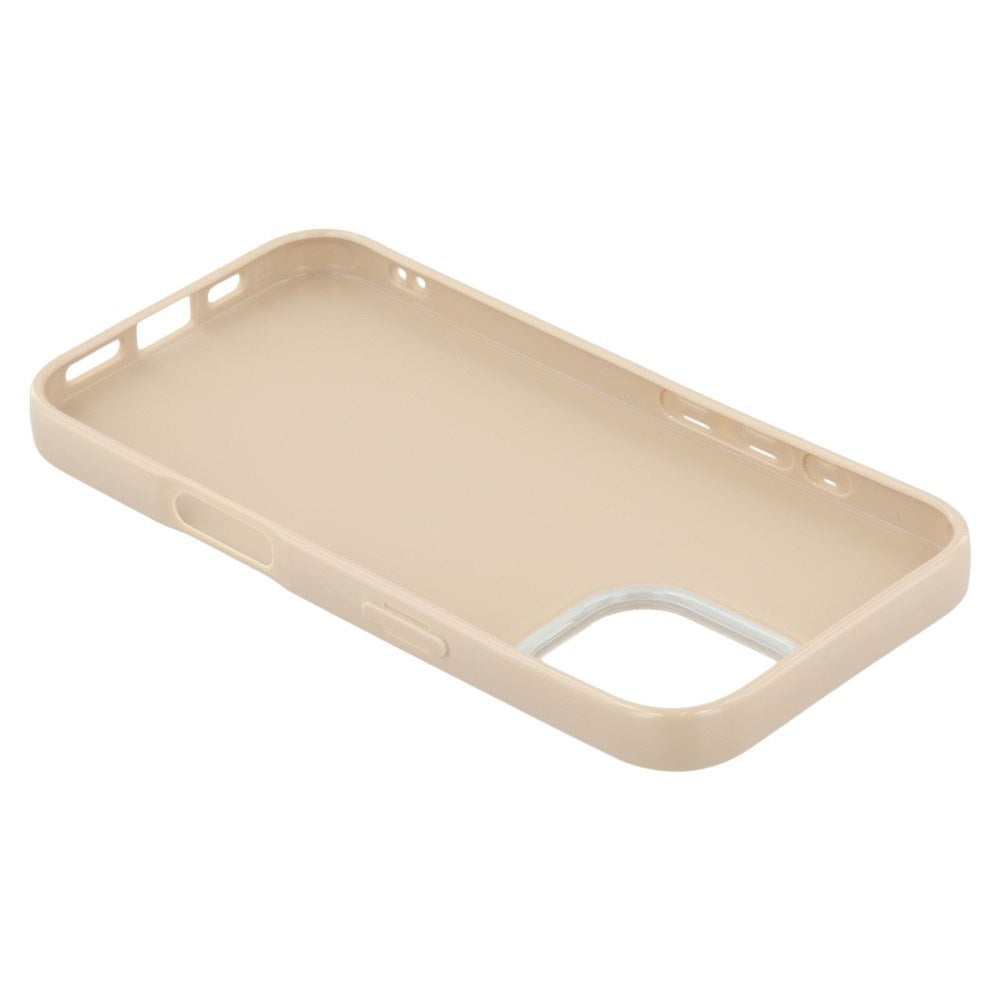 EIDERWOOD IPhone 16 Flexibelt Plast Skal med Glitter - Beige