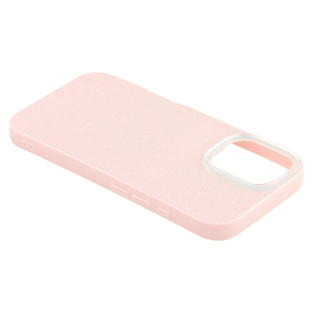EIDERWOOD IPhone 16 Flexibelt Plast Skal med Glitter - Rosa