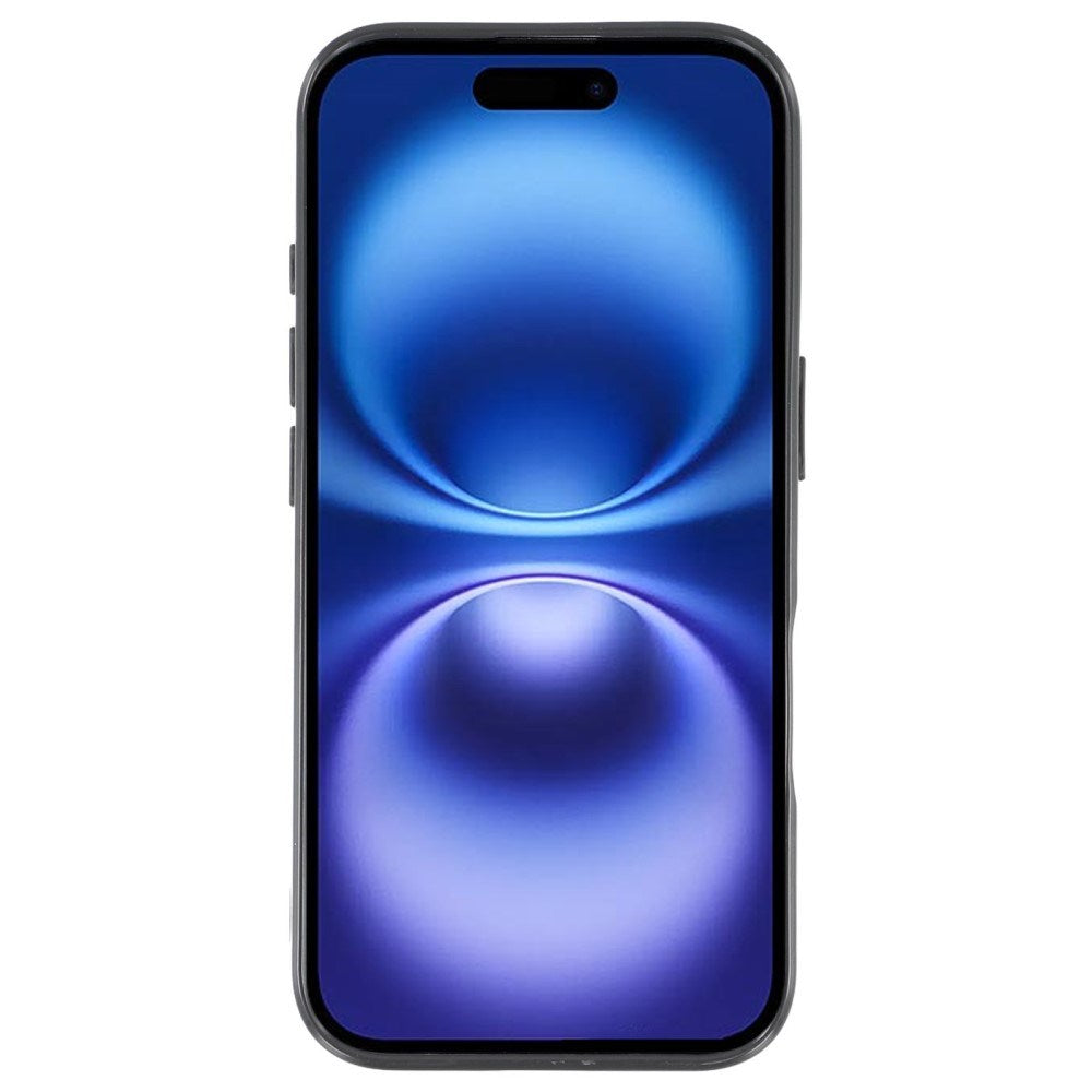 EIDERWOOD IPhone 16 Flexibelt Plast Skal med Glitter - Svart