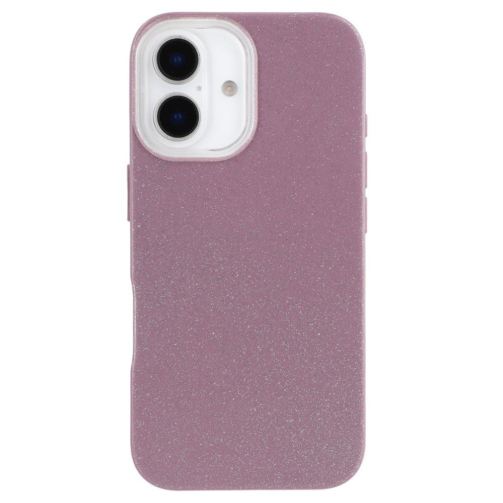 EIDERWOOD IPhone 16 Flexibelt Plast Skal med Glitter - Lila