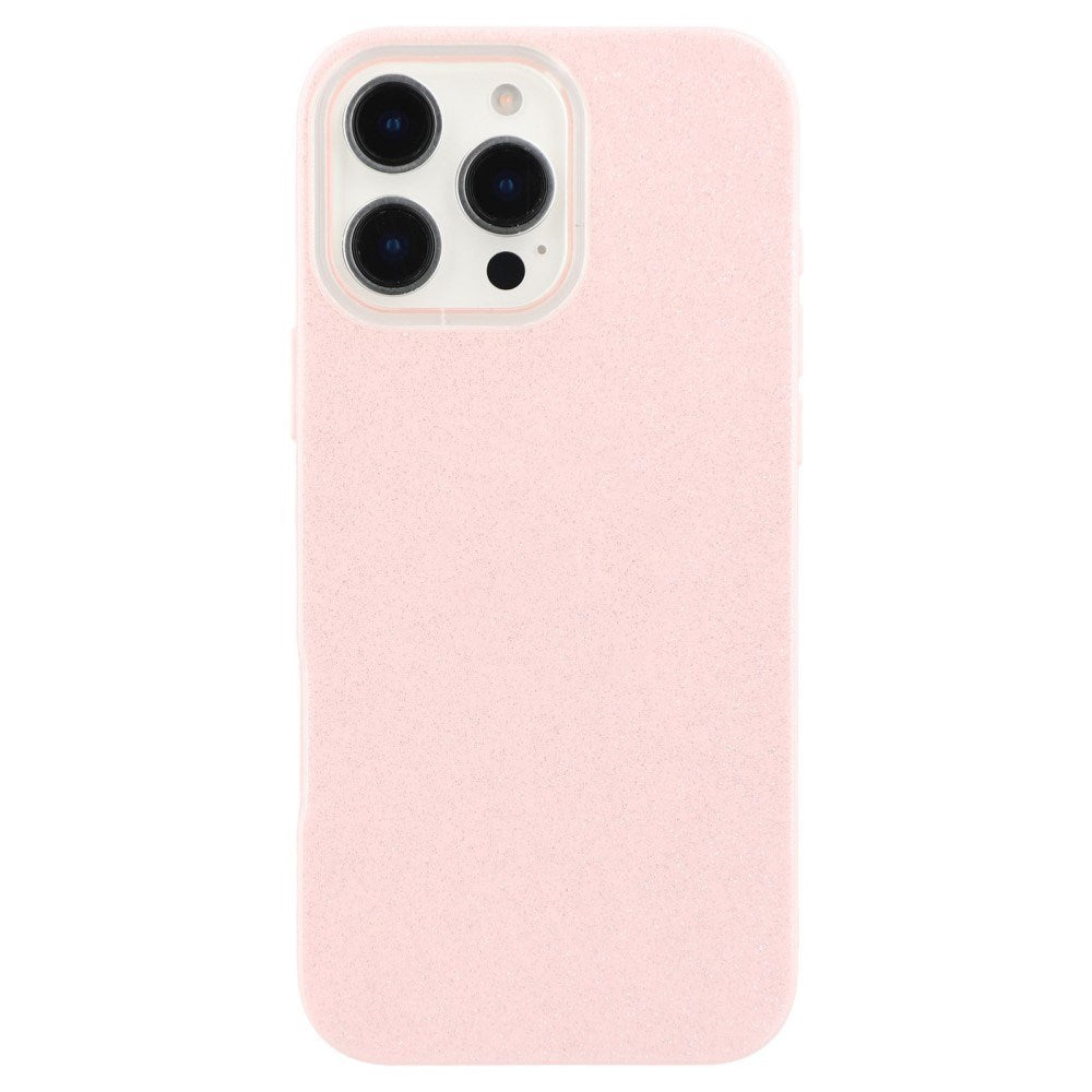 EIDERWOOD IPhone 16 Pro Flexibelt Plast Skal med Glitter - Rosa