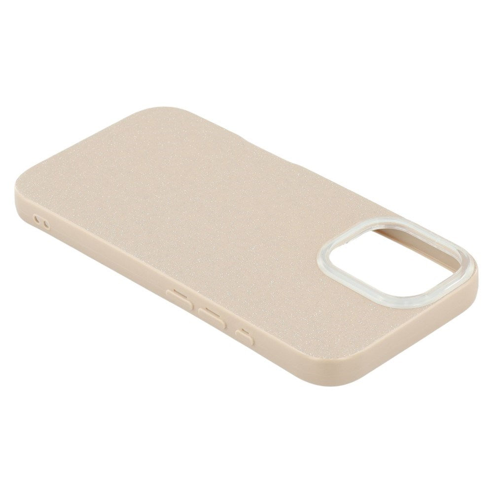 EIDERWOOD IPhone 16 Pro Flexibelt Plast Skal med Glitter - Beige