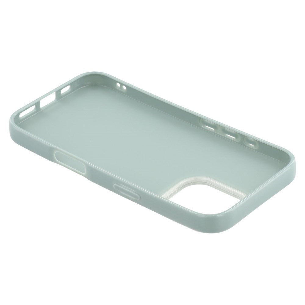 EIDERWOOD IPhone 16 Pro Flexibelt Plast Skal med Glitter - Ljusgrön