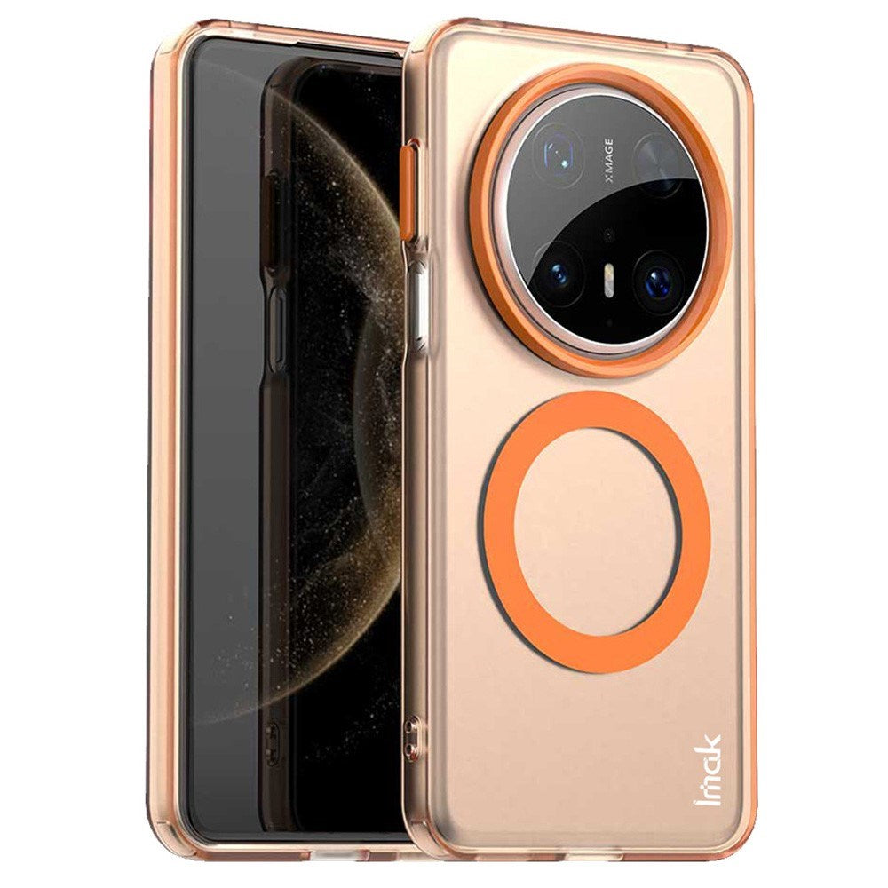 IMAK Huawei Mate 70 Pro+ / 70 Pro Hybrid Plast Skal - MagSafe Kompatibel - Genomskinlig / Orange
