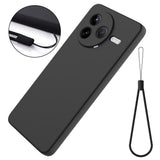 Xiaomi Poco F7 Pro EIDERWOOD Silikon Skal m. Rem - Svart
